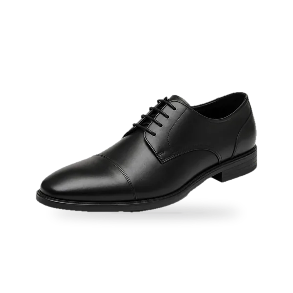 Black Regent Cap-Toe Derby Shoes